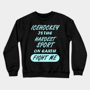 Ice Hockey Body Check Puck Girls Women Crewneck Sweatshirt